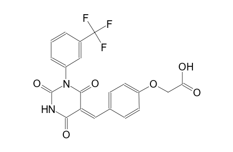 {4-[(Z)-(2,4,6-trioxo-1-[3-(trifluoromethyl)phenyl]tetrahydro-5(2H)-pyrimidinylidene)methyl]phenoxy}acetic acid