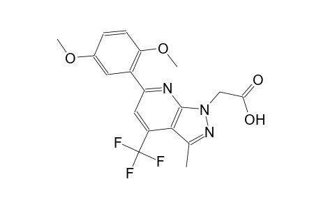 1H-pyrazolo[3,4-b]pyridine-1-acetic acid, 6-(2,5-dimethoxyphenyl)-3-methyl-4-(trifluoromethyl)-