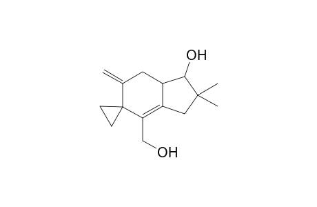 2,2-Dimethyl-1-hydroxy-4-(hydroxymethyl)-6-methylene-5,6,7-trihydro-5-spiro[cyclopropa]-indane