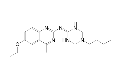 N-(5-butyltetrahydro-1,3,5-triazin-2(1H)-ylidene)-6-ethoxy-4-methyl-2-quinazolinamine