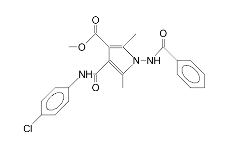 1-Benzoylamino-4-(4-chloro-phenyl)carbamoyl-3-methoxycarbonyl-2,5-dimethyl-pyrrole