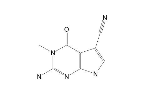 2-AMINO-5-CYANO-3-METHYL-PYRROLO-[2,3-D]-PYRIMIDIN-4-ONE