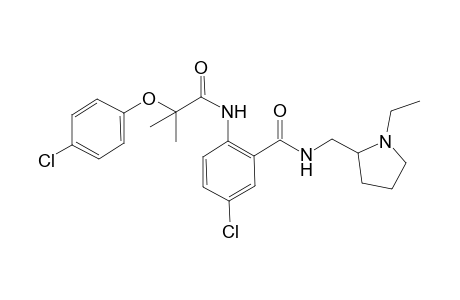 4'-chloro-2-(p-chlorophenoxy)-2'-{[(1-ethyl-2-pyrrolidinyl)methyl]carbamoyl}-2-methylpropionanilide
