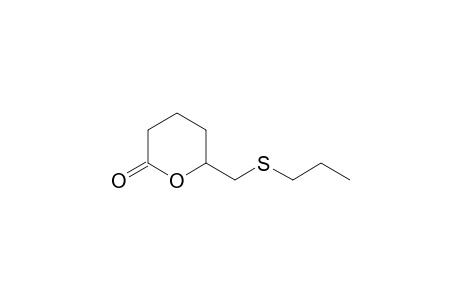 2H-Pyran-2-one, tetrahydro-6-[(propylthio)methyl]-