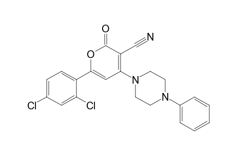 6-(2,4-Dichlorophenyl)-3-cyano-4-(N-phenylpiperazino)-2H-pyran-2-one