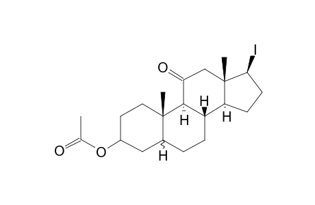 Androstan-11-one, 3-(acetyloxy)-17-iodo-, (17.beta.)-