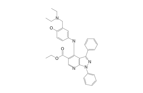 4-[[3-(diethylaminomethyl)-4-hydroxy-phenyl]amino]-1,3-di(phenyl)pyrazolo[4,5-e]pyridine-5-carboxylic acid ethyl ester