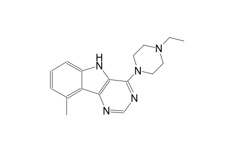 4-(4-ethyl-1-piperazinyl)-9-methyl-5H-pyrimido[5,4-b]indole