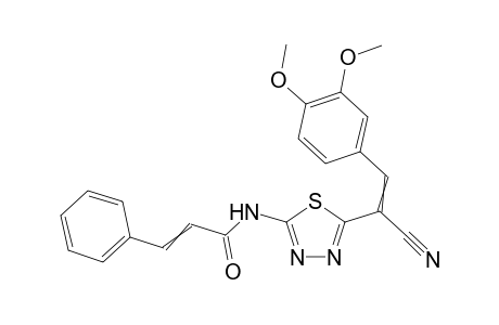 2-[1-Cyano-2-(3,4-dimethoxyphenyl)vinyl]-5-cinnamoylamino-1,3,4-thiadiazole