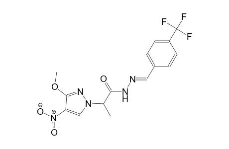 2-(3-methoxy-4-nitro-1H-pyrazol-1-yl)-N'-{(E)-[4-(trifluoromethyl)phenyl]methylidene}propanohydrazide