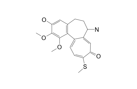 D4;N-DEACETYL-3-O-DEMETHYLTHIOCOLCHICINE;[1,2-DIMETHOXY-3-HYDROXY-10-METHYLSULPHANYL-9-OXO-5,6,7,9-TETRAHYDRO-BENZO-[A]-HEPTALEN-7-YL]-AMINE