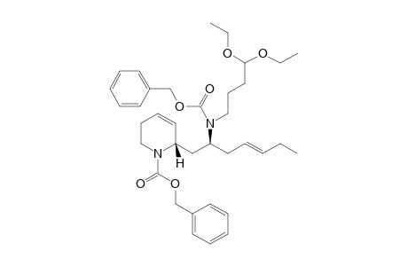 (2S,8S)-N-(Benzyloxycarbonyl)-2-[2'-N'-(benzyloxycarbonyl)-(4",4"-diethoxybutyl)amino]hept-4'-enyl]-1,2,5,6-tetrahydropyridine