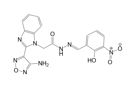 1H-benzimidazole-1-acetic acid, 2-(4-amino-1,2,5-oxadiazol-3-yl)-, 2-[(E)-(2-hydroxy-3-nitrophenyl)methylidene]hydrazide