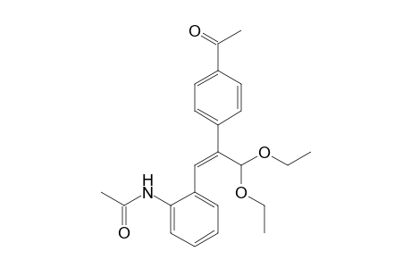 (Z)-3,3-Diethoxy-2-(p-acetylphenyl)-1-(o-acetamidophenyl)-1-propene