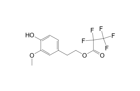 Propanoic acid, pentafluoro-, 2-(4-hydroxy-3-methoxyphenyl)ethyl ester