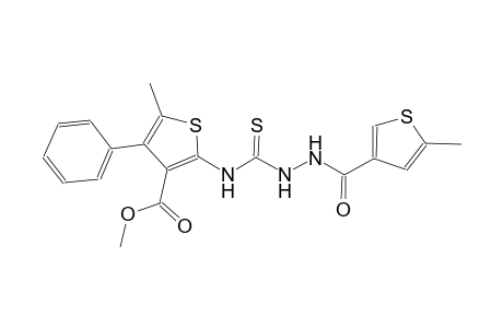 methyl 5-methyl-2-[({2-[(5-methyl-3-thienyl)carbonyl]hydrazino}carbothioyl)amino]-4-phenyl-3-thiophenecarboxylate