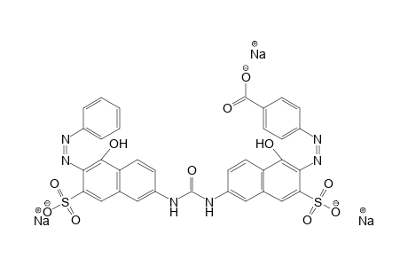 Aniline(1)->6,6'-ureylenbis-1-naphthol-3-sulfonacid<-(2)p-aminobenzoeacid