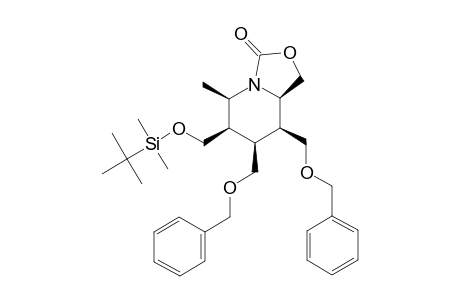 7,8-BIS-BENZYLOXYMETHYL-6-(TERT.-BUTYLDIMETHYLSILANOXYMETHYL)-5-METHYL-HEXAHYDRO-OXAZOLO-[3,4-A]-PYRIDIN-3-ONE