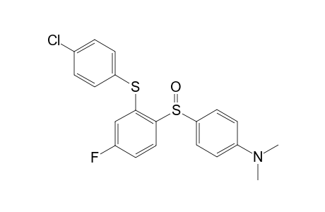 {4-[4-Chloro-2-(4-chlorophenylsulfanyl)benzenesulfinyl]phenyl} dimethylamine