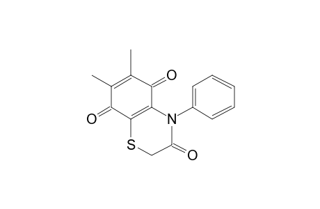 2H-1,4-benzothiazine-3,5,8(4H)-trione, 6,7-dimethyl-4-phenyl-