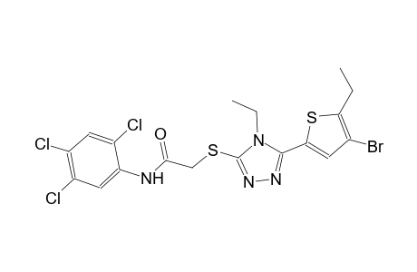 2-{[5-(4-bromo-5-ethyl-2-thienyl)-4-ethyl-4H-1,2,4-triazol-3-yl]sulfanyl}-N-(2,4,5-trichlorophenyl)acetamide