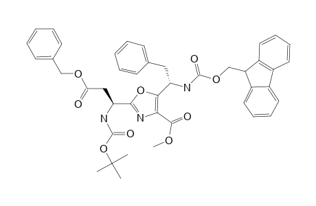 #4D;METHYL-2-[(1S)-2-(BENZYLOXYCARBONYL)-1-[(TERT.-BUTOXYCARBONYL)-AMINO]-ETHYL]-5-[(1S)-[[(9H-FLUOREN-9-YLMETHOXY)-CARBONYL]-AMINO]-2-PHENYLETHYL]-1,3-