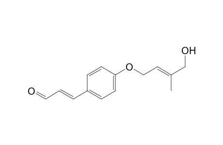 2-Propenal, 3-[4-[(4-hydroxy-3-methyl-2-butenyl)oxy]phenyl]-, (E,E)-