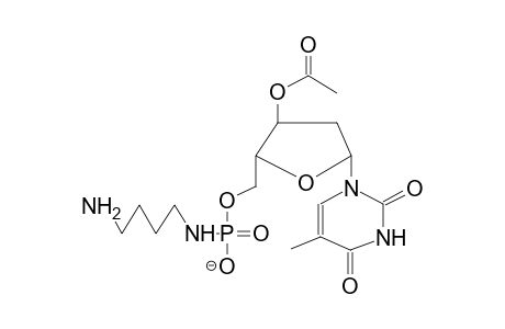 3'-O-ACETYLTHYMIDINE-5'-(4-AMINOBUTYLAMIDO)PHOSPHATE, ANION