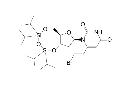 6-((E)-2-Bromo-vinyl)-1-((2R,3aS,9aR)-5,5,7,7-tetraisopropyl-tetrahydro-1,4,6,8-tetraoxa-5,7-disila-cyclopentacycloocten-2-yl)-1H-pyrimidine-2,4-dione