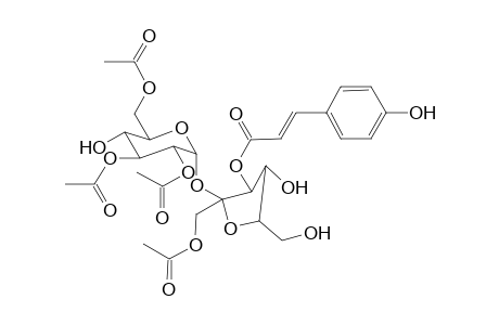1-O-Acetyl-3-O-p-coumaroyl-.beta.,D-fructofuranosyl 2.3,6-tri-O-acetyl-.alpha.,D-glucopyranoside