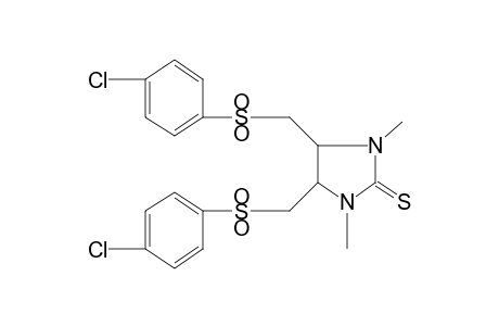 4,5-bis{[(p-chlorophenyl)sulfonyl]methyl}-1,3-dimethyl-2-imidazolidinethione