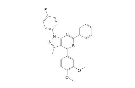 pyrazolo[3,4-d][1,3]thiazine, 4-(3,4-dimethoxyphenyl)-1-(4-fluorophenyl)-1,4-dihydro-3-methyl-6-phenyl-