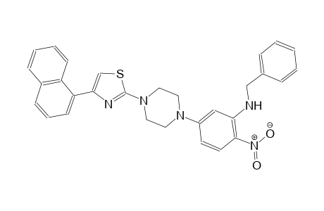 N-benzyl-5-{4-[4-(1-naphthyl)-1,3-thiazol-2-yl]-1-piperazinyl}-2-nitroaniline