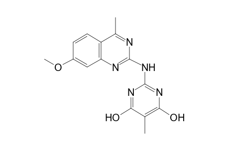 2-[(7-Methoxy-4-methyl-2-quinazolinyl)amino]-5-methyl-4,6-pyrimidinediol