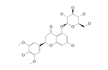 PERUVIANOSIDE-I;(2R)-5-O-BETA-D-GLUCOPYRANOSYL-7,4'-DIHYDROXY-3',5'-DIMETHOXY-FLAVANONE