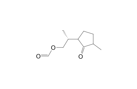 Cyclopentanone, 2-[2-(formyloxy)-1-methylethyl]-5-methyl-, (1R)-