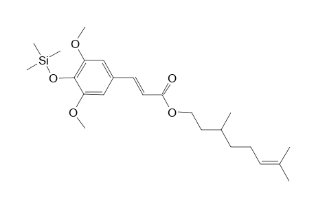 Citronellyl sinapinate, mono-TMS