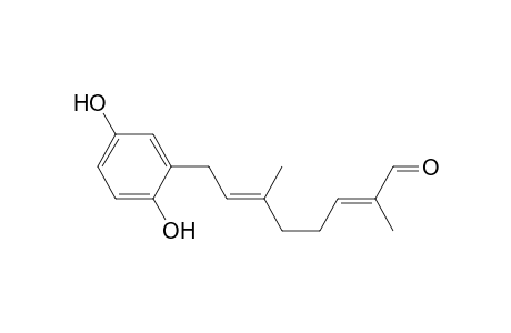 (2E,6E)-8-(2,5-dihydroxyphenyl)-2,6-dimethyl-octa-2,6-dienal