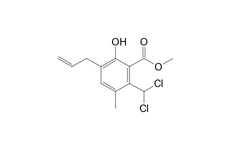Methyl 6-dichloromethyl-5-methyl-2-hydroxy-3-allylbenzoate