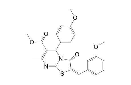 (2E)-3-keto-2-m-anisylidene-5-(4-methoxyphenyl)-7-methyl-5H-thiazolo[3,2-a]pyrimidine-6-carboxylic acid methyl ester