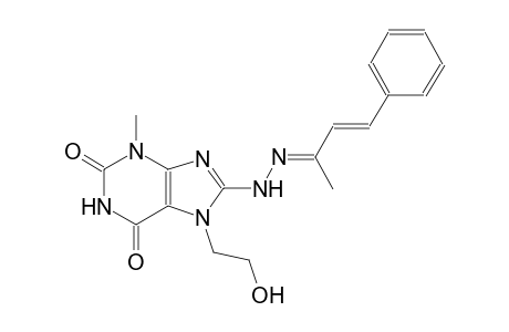7-(2-hydroxyethyl)-3-methyl-8-{(2E)-2-[(2E)-1-methyl-3-phenyl-2-propenylidene]hydrazino}-3,7-dihydro-1H-purine-2,6-dione