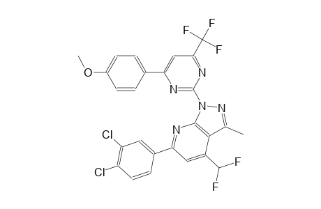 1H-pyrazolo[3,4-b]pyridine, 6-(3,4-dichlorophenyl)-4-(difluoromethyl)-1-[4-(4-methoxyphenyl)-6-(trifluoromethyl)-2-pyrimidinyl]-3-methyl-