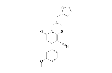 2H,6H-pyrido[2,1-b][1,3,5]thiadiazine-9-carbonitrile, 3-(2-furanylmethyl)-3,4,7,8-tetrahydro-8-(3-methoxyphenyl)-6-oxo-