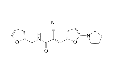 (2E)-2-cyano-N-(2-furylmethyl)-3-[5-(1-pyrrolidinyl)-2-furyl]-2-propenamide