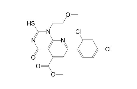 pyrido[2,3-d]pyrimidine-5-carboxylic acid, 7-(2,4-dichlorophenyl)-1,4-dihydro-2-mercapto-1-(2-methoxyethyl)-4-oxo-, methyl ester