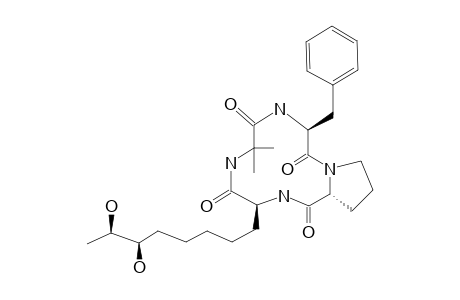 DIHETEROPEPTIN;CYCLO-[2-AMINOISOBUTYRYL-(S)-PHENYLALANYL-(R)-PROLYL-(2S,8R,9R)-2-AMINO-8,9-DIHYDROXYDECANOYL-