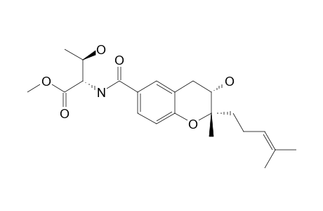 XIAMENMYCIN-D;(2R,3S)-METHYL-3-HYDROXY-2-[(2S,3S)-3-HYDROXY-2-METHYL-2-(4-METHYLPENT-3-ENYL)-CHROMAN-6-CARBOXAMIDO]-BUTANOATE