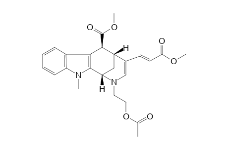 METHYL-2-(2-ACETOXYETHYL)-11-METHYL-6-BETA-(METHOXYCARBONYL)-1,2,5,6-TETRAHYDRO-1,5-METHANOAZOCINO-[3,4-B]-INDOLE-4(E)-ACRYLATE