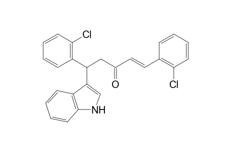 (E)-1,5-bis(2-chlorophenyl)-5-(1H-indol-3-yl)pent-1-en-3-one