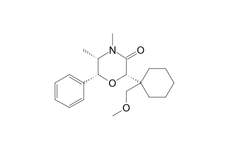 2S,5S,6R-2-((1-Methoxymethyl)cyclohexyl)-4,5-dimethyl-6-phenylmorpholin-3-one